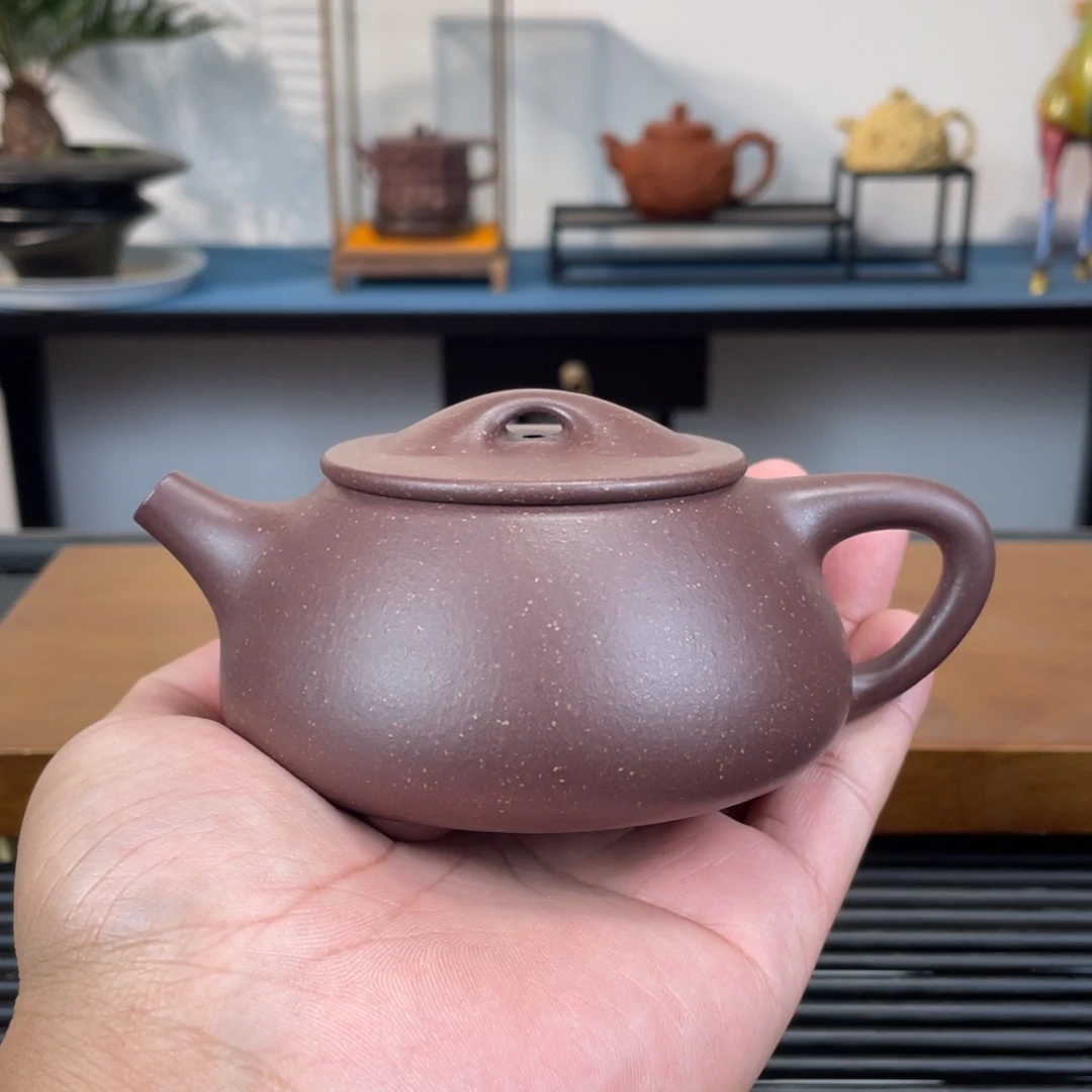 紫砂茶壶底槽青景舟石瓢230cc