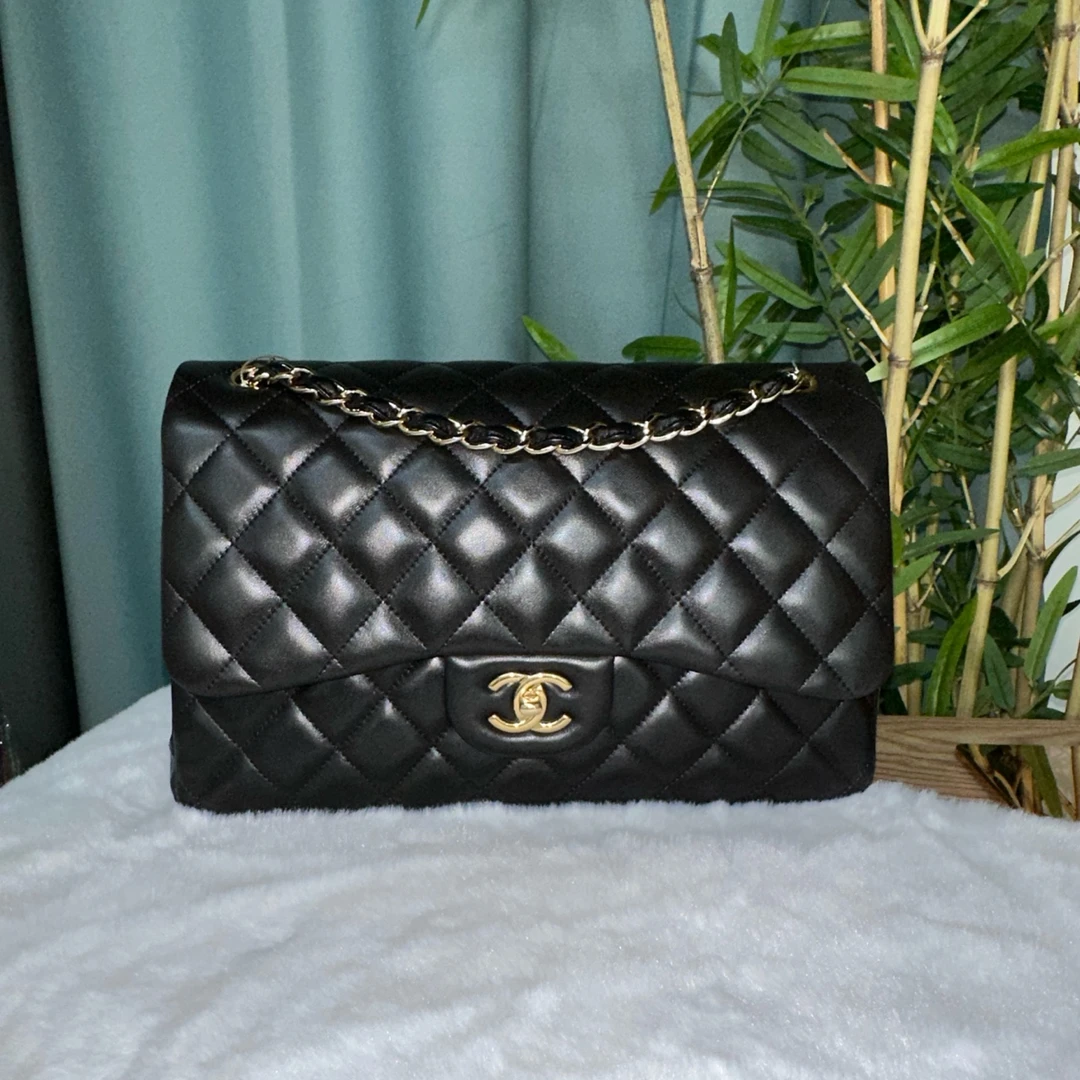 Chanel/香奈儿 单肩包 黑金jumbo jm7472/2510