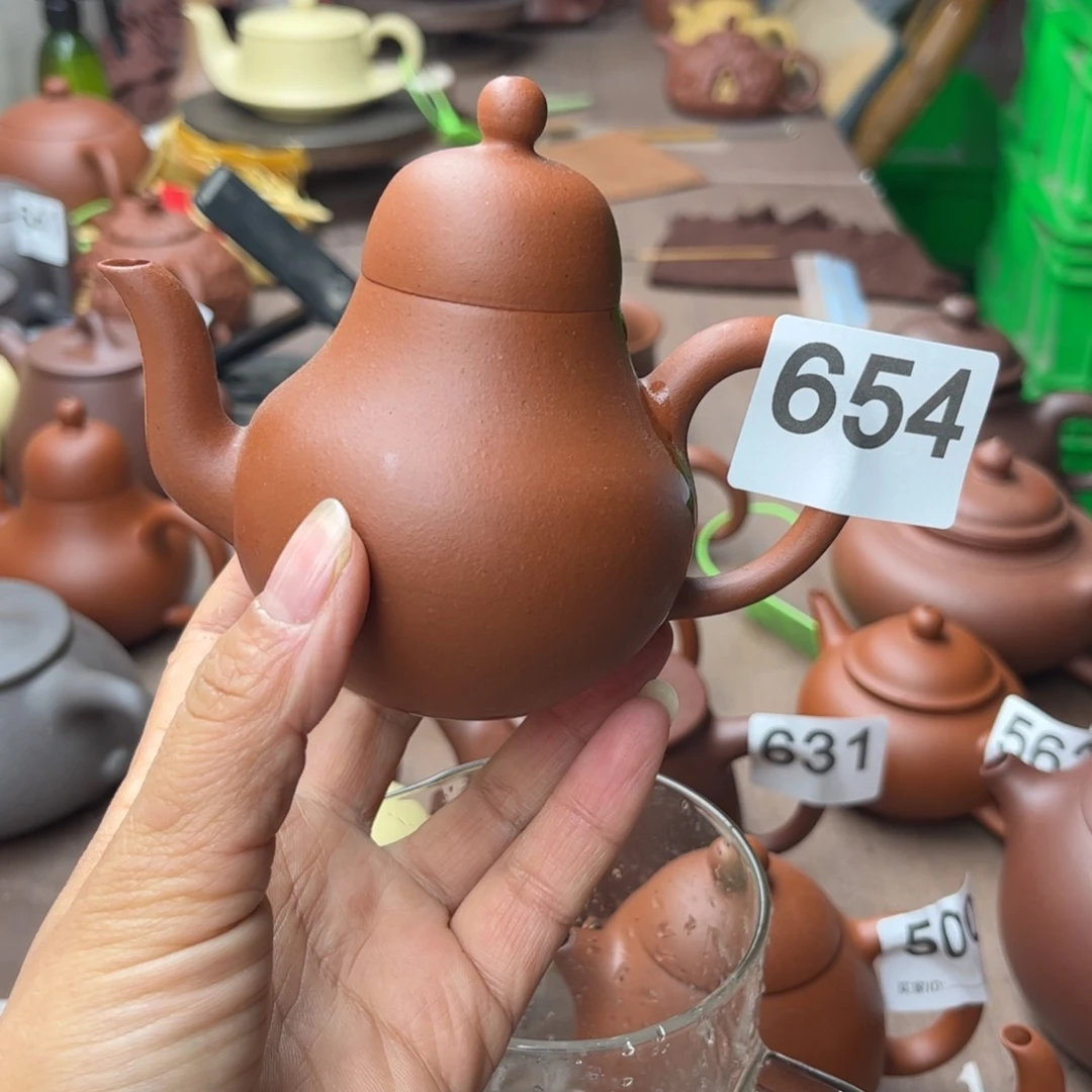 紫砂茶壶小红泥瑕疵170cc