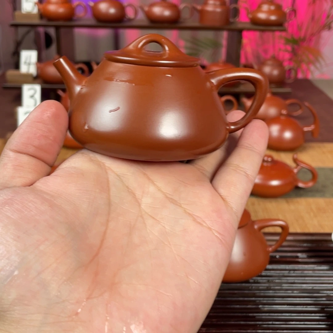 老***蜂茶壶紫砂精工石瓢120cc