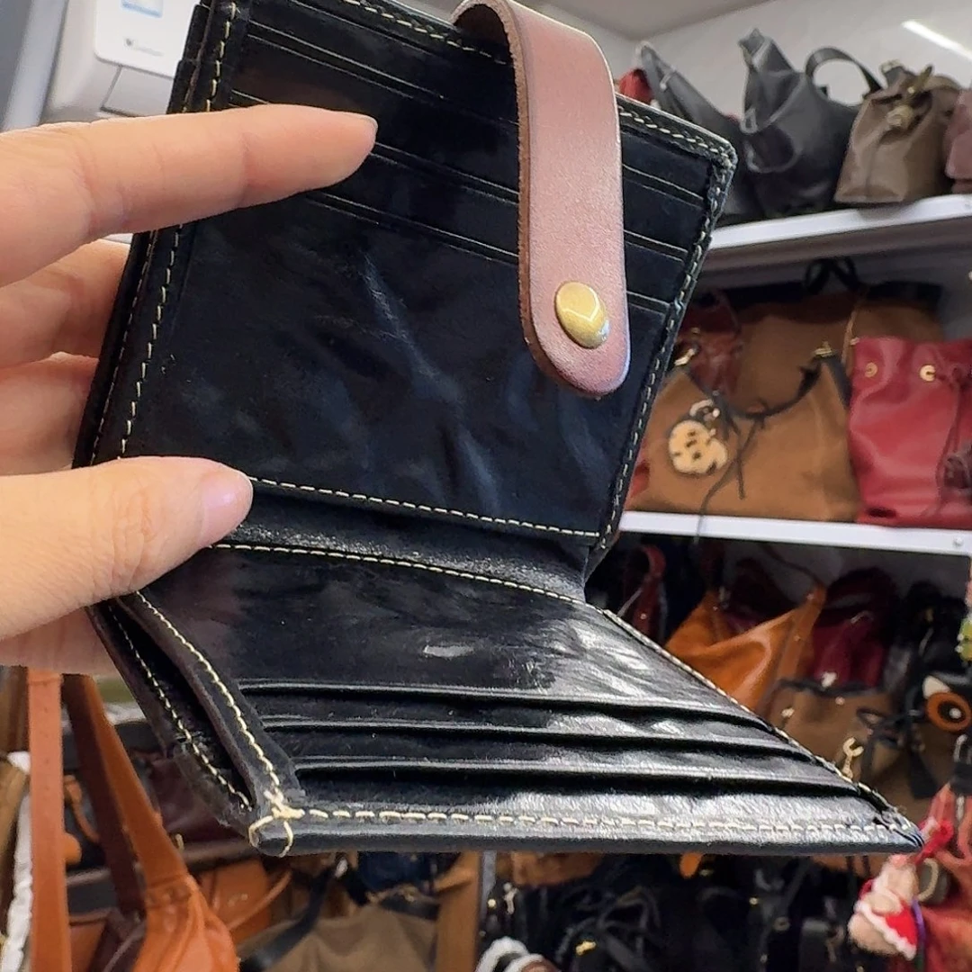 头层牛皮钱包黑色