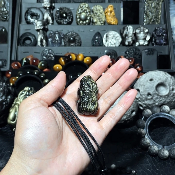 黑曜岩未镶嵌颈饰L*Z