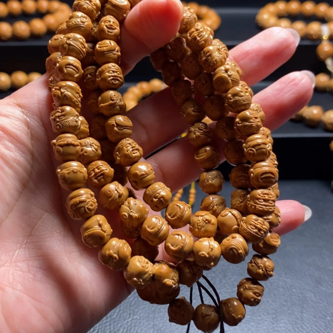 肇***会猴头核桃手串财神脖挂