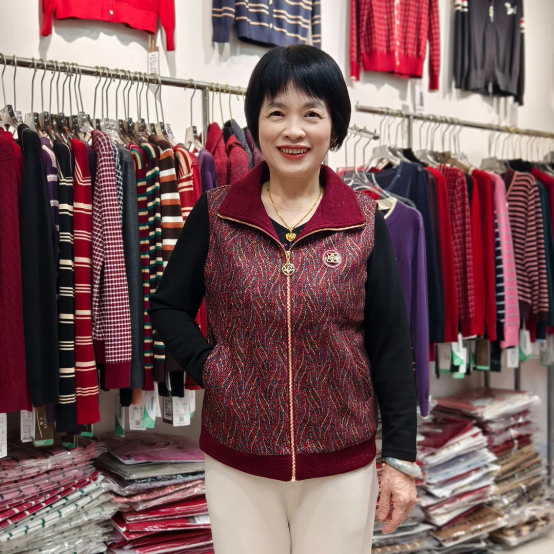 【善雅秋冬马夹】25新款秋冬拼色马夹立领拉链背心中老年妈妈装5509