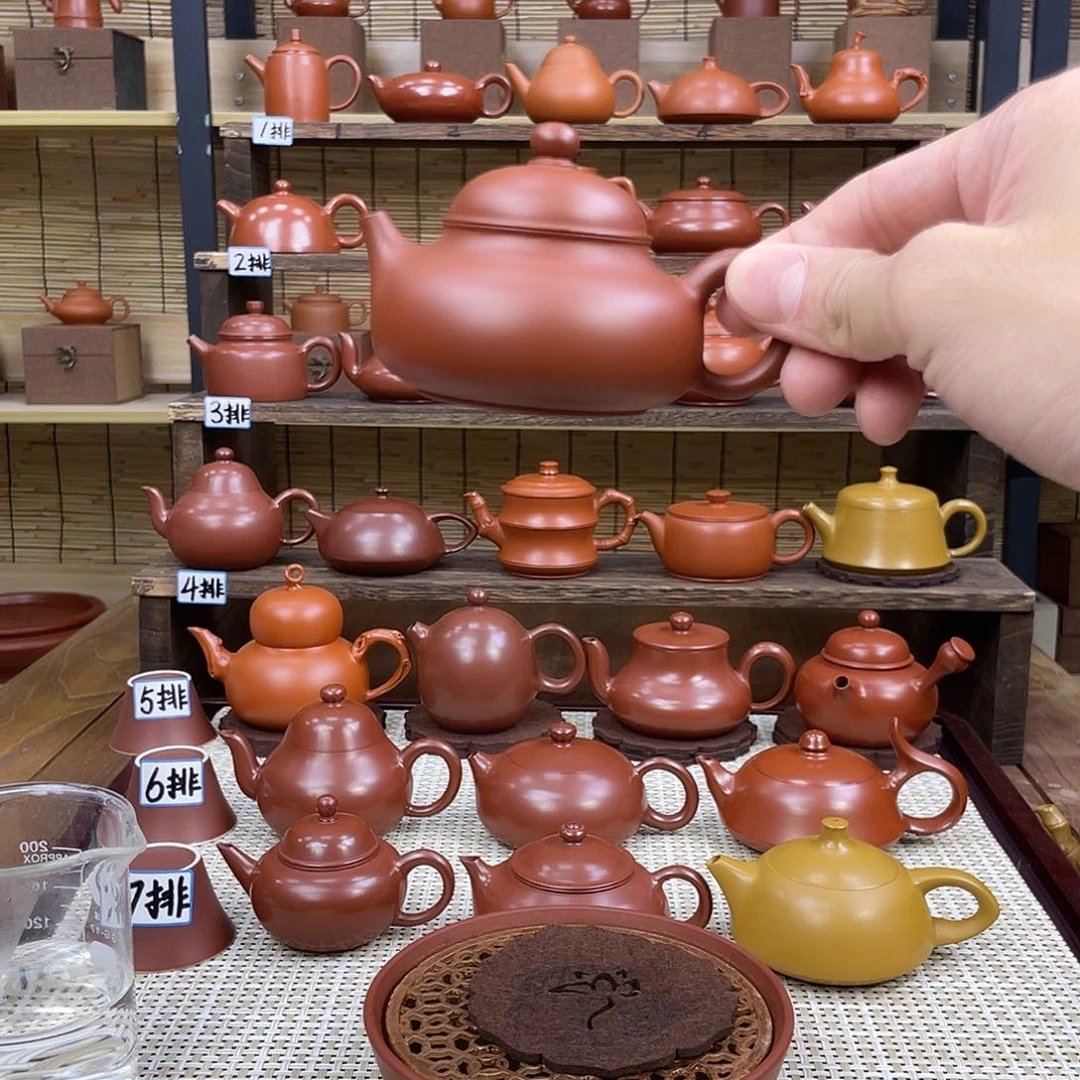 w***心茶壶紫砂朱泥全手工制作手拉壶