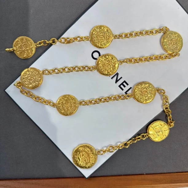 95新 Chanel/香奈儿 Chanel vintage香奈儿中古金币项链