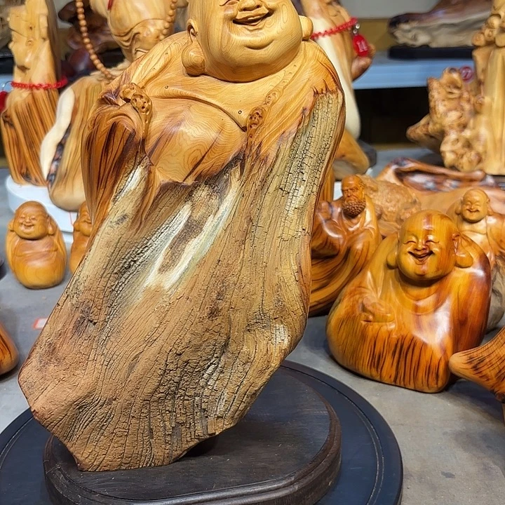 柏木太行崖柏弥勒佛