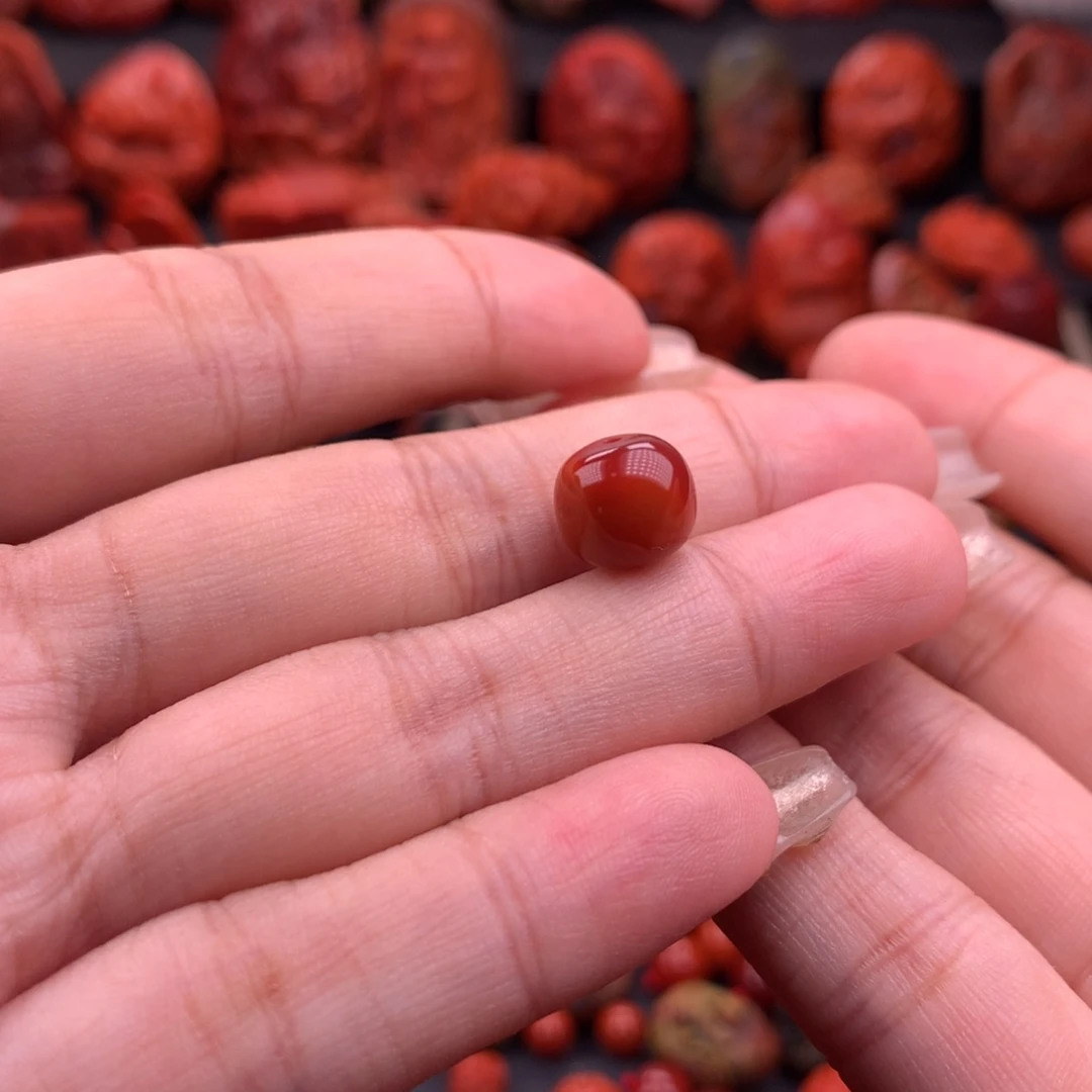 南红玛瑙南红川料老型单珠10mm未镶嵌有*光