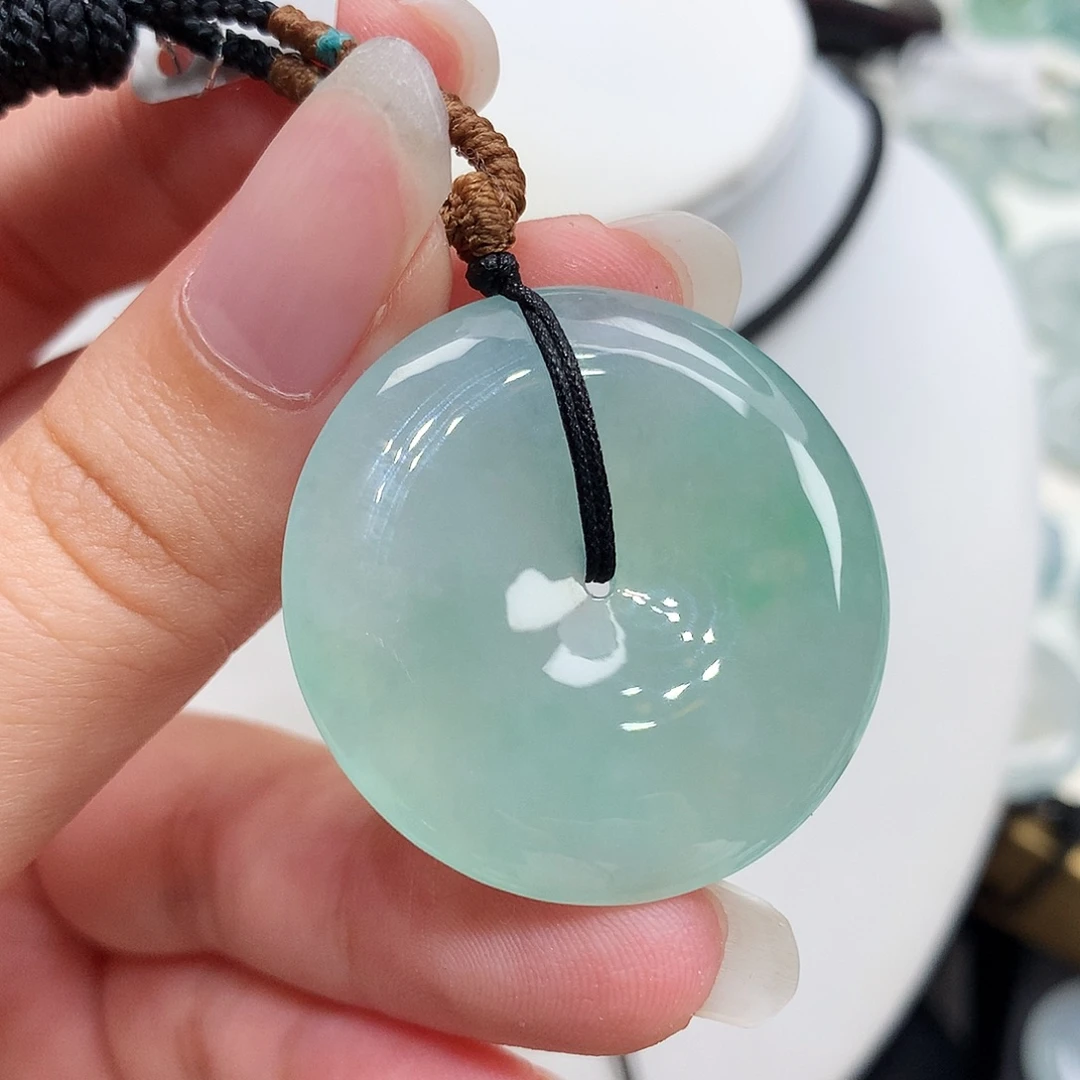 翡翠未镶嵌胸饰翡翠37，32.6/6