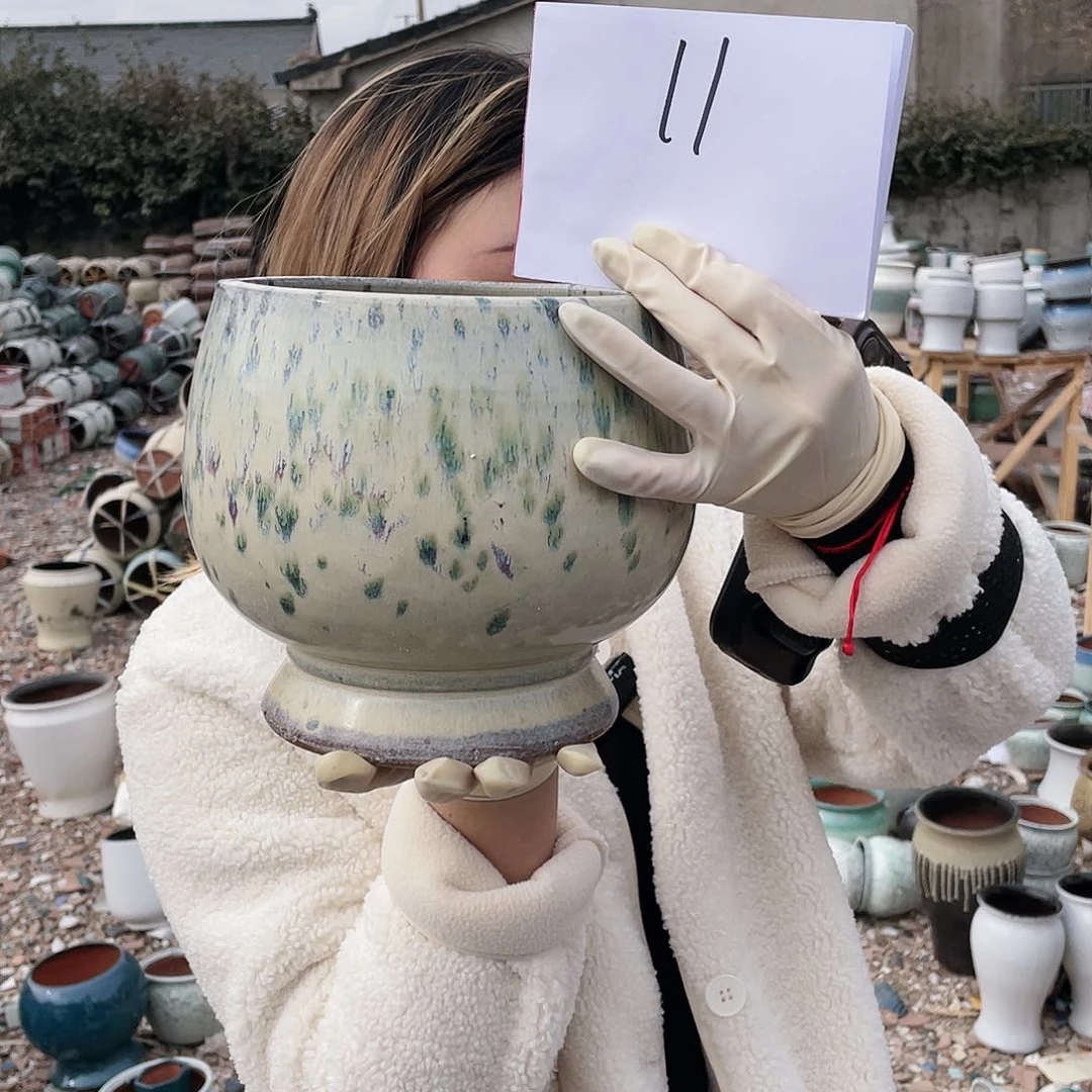 红陶王嫂花盆0125-11