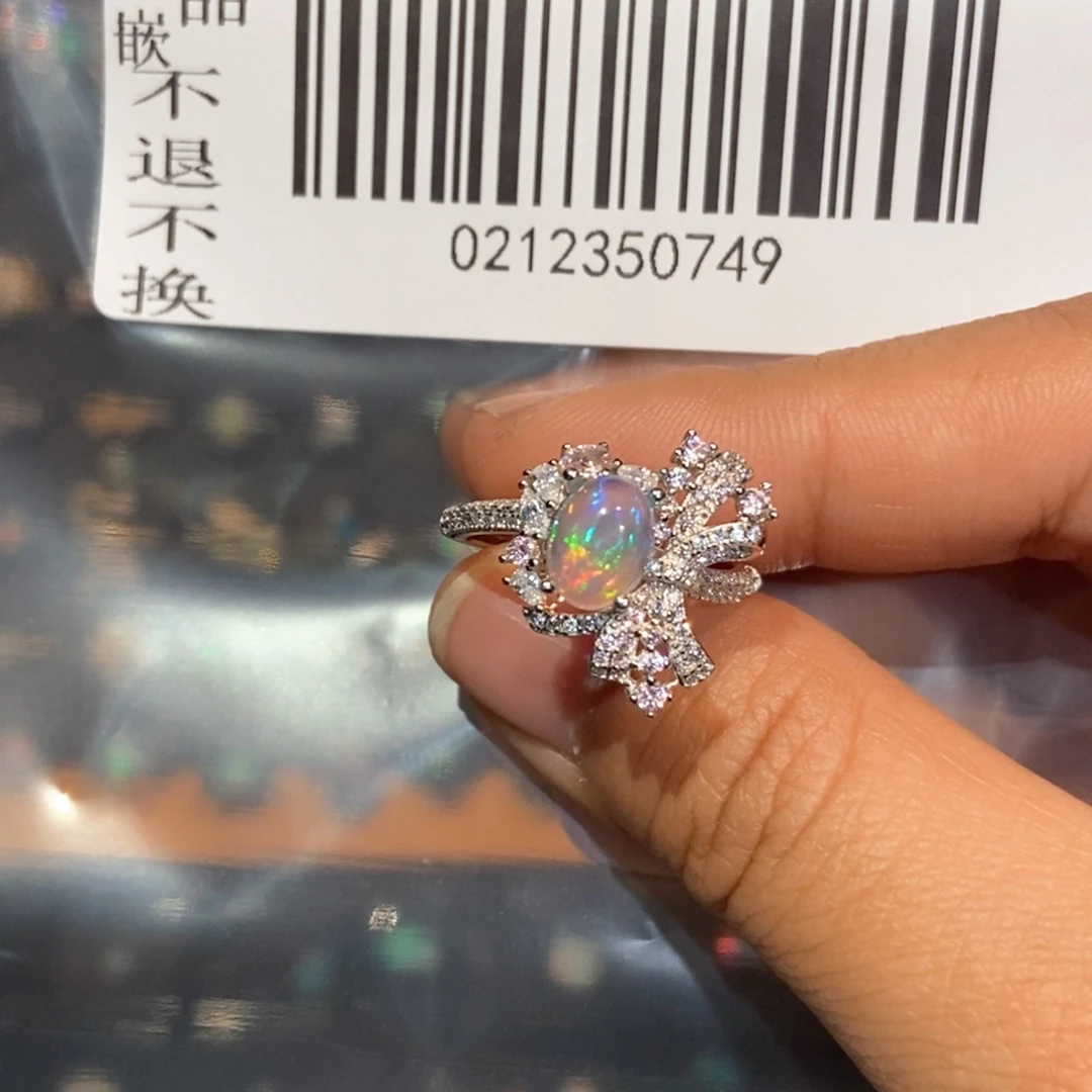 欧泊戒指—银S925镶嵌田****）