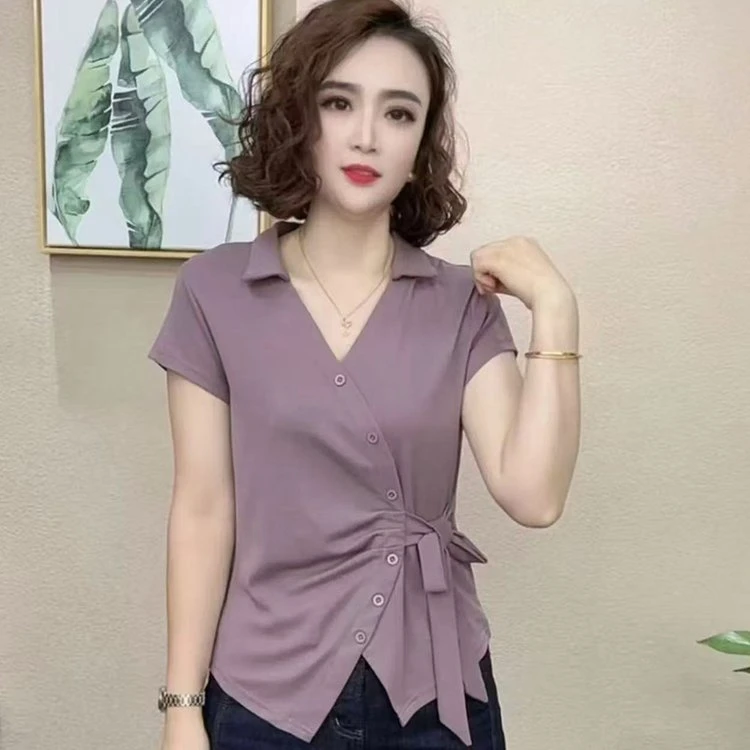 2025新款时尚洋气百搭设计感休闲短袖女T恤#1301