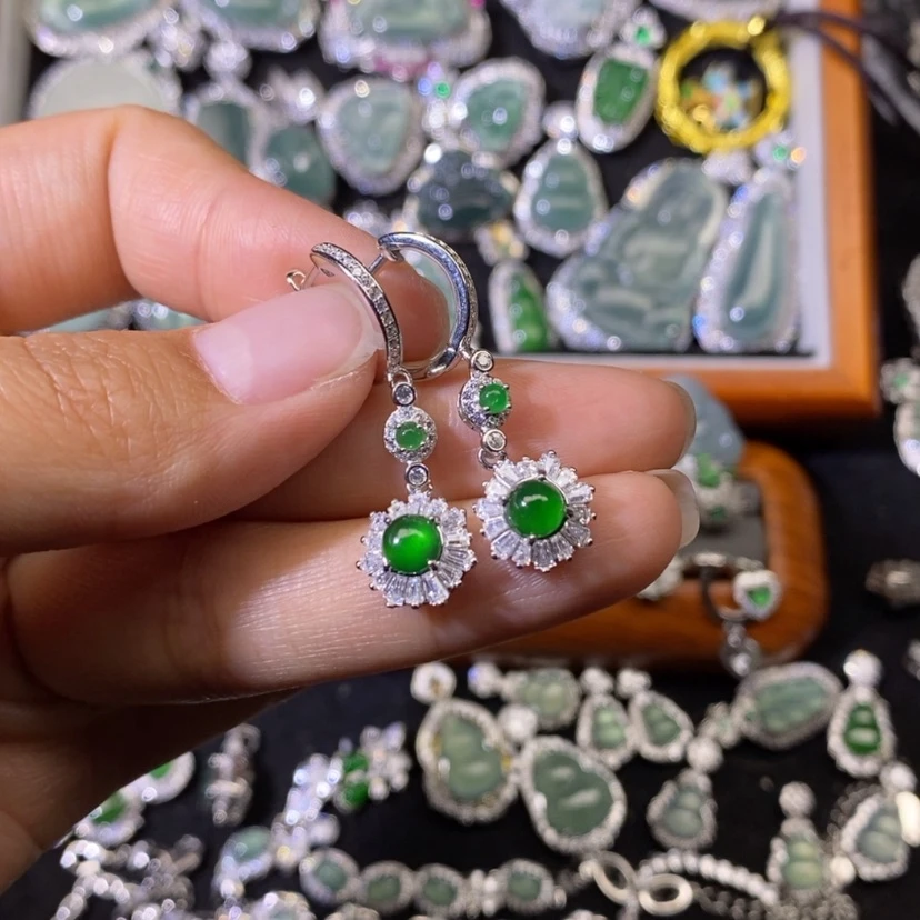 【闪购商品】翡翠颈饰银S925镶嵌天然