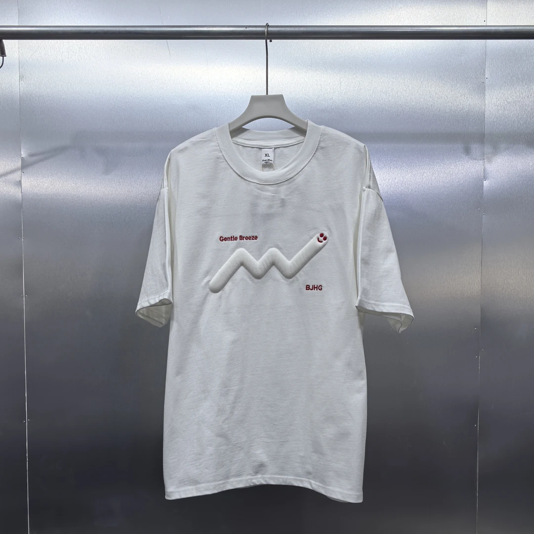 H01-60320-HAN夏款正面立体印花休闲贪吃蛇百搭圆领T恤