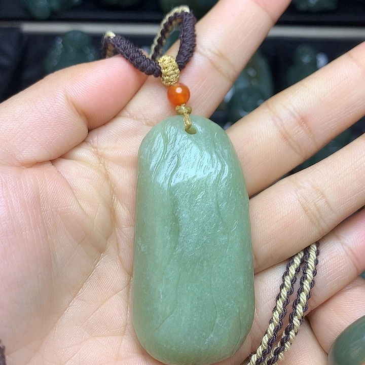 和田玉银S925镶嵌颈饰