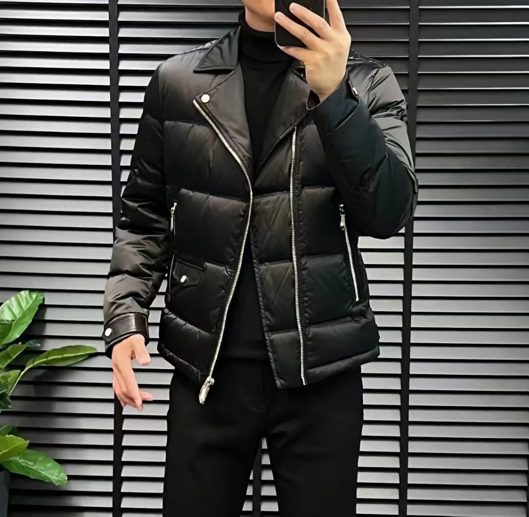 羽绒服男款冬季新款商务潮流夹克时尚轻奢防寒保暖翻领羽绒服外套