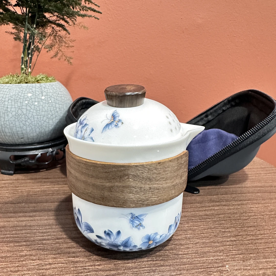 G2335-蝶恋花旅行快客杯（带包）GS