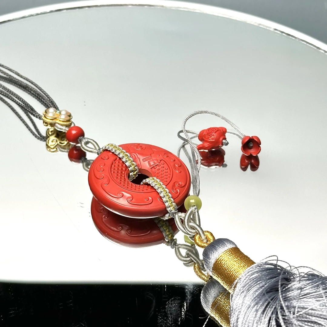 含辰砂工艺品【园博珠宝】朱砂挂件拍一发一