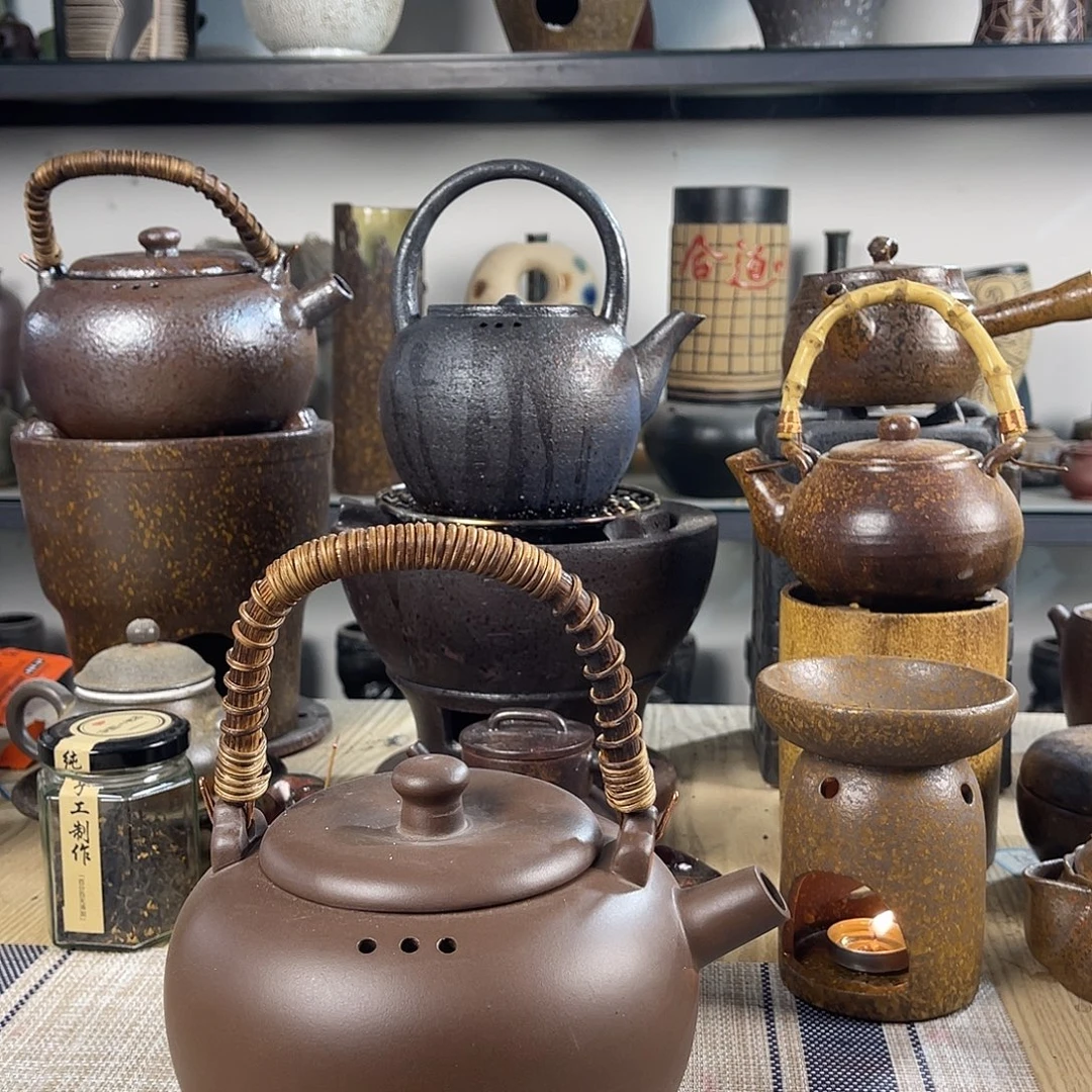 壶紫砂粗陶实用茶壶