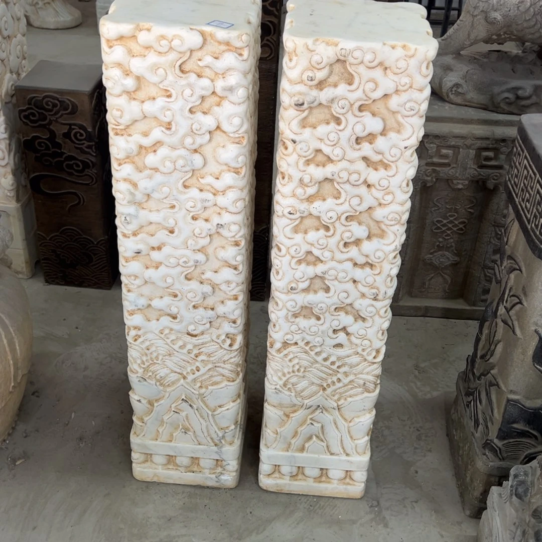 粗***蛛汉白玉石柱 不包邮！