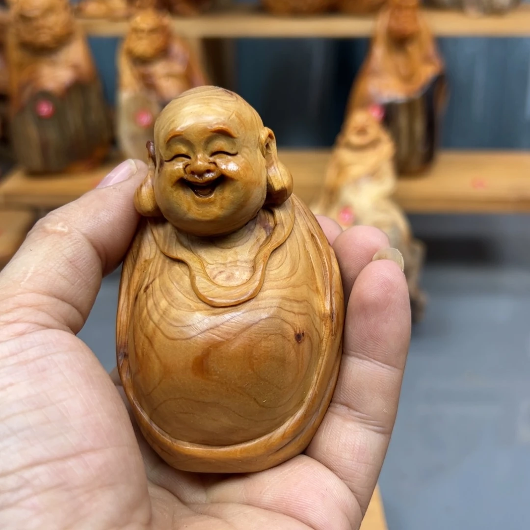 胖***哥木崖柏木摆件手把件