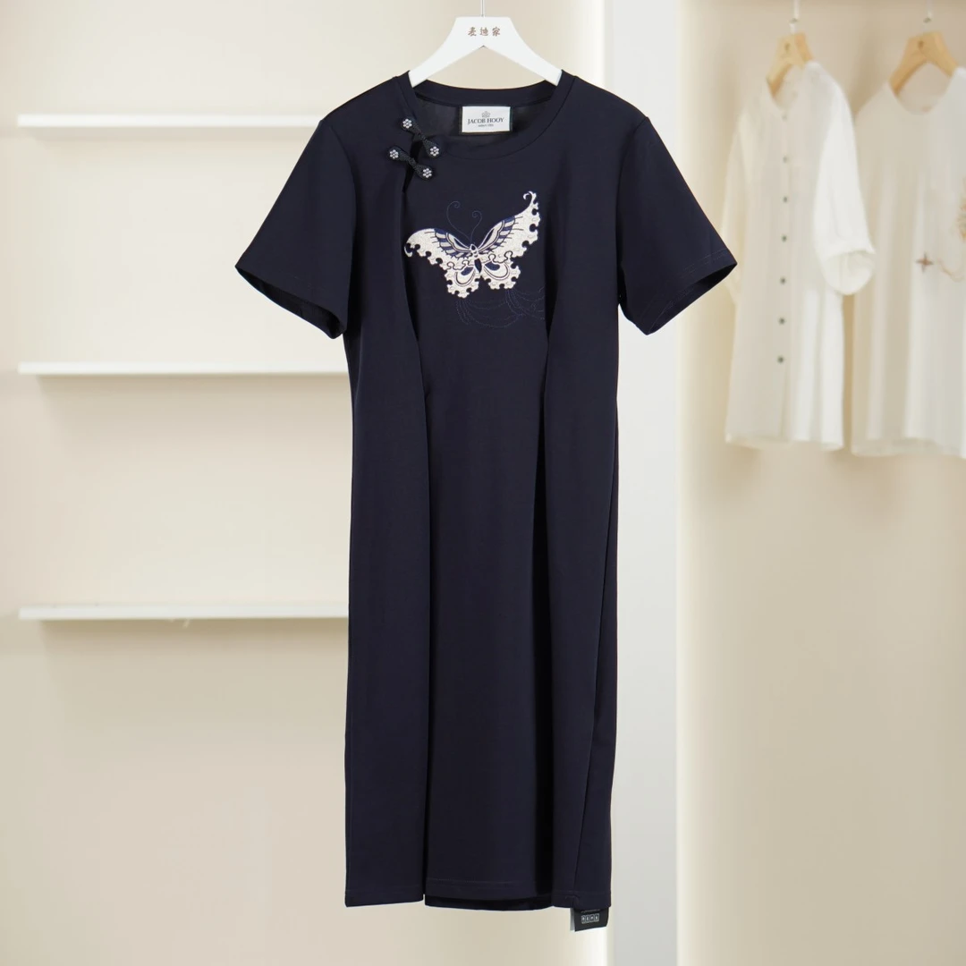 麦迪尚品 40505110 夏季简约国风T恤连衣裙品牌撤柜女装