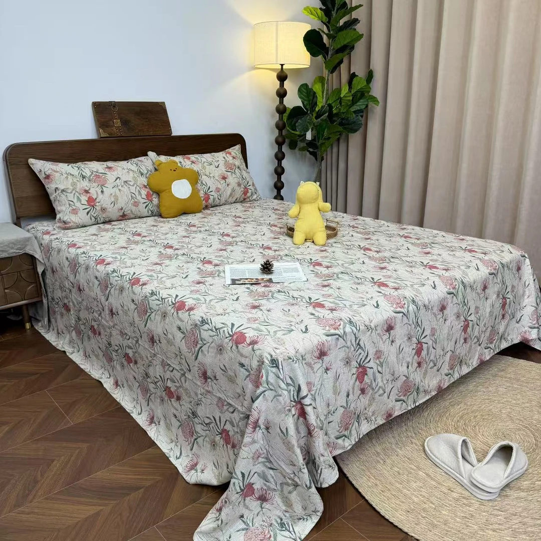 【新品春日序曲】5支汉麻双雨露加厚床单凉席三件套220*250