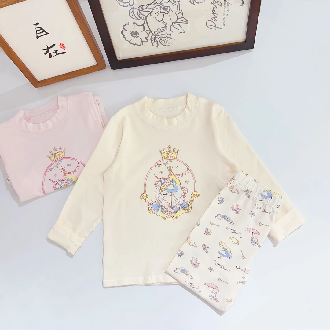 【云朵小葵】女童秋季圆领卡通精致女孩独角兽家居服套装2075