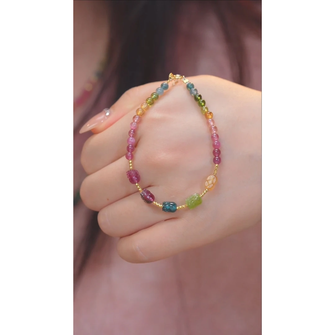 碧玺手串未镶嵌多样性发 @@W6205