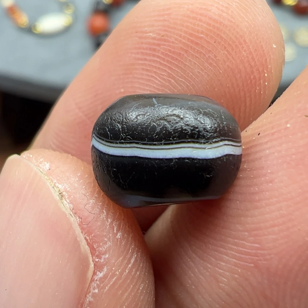 玛瑙/玉髓未镶嵌珠宝半成品x32  10×7.5药师剁珠