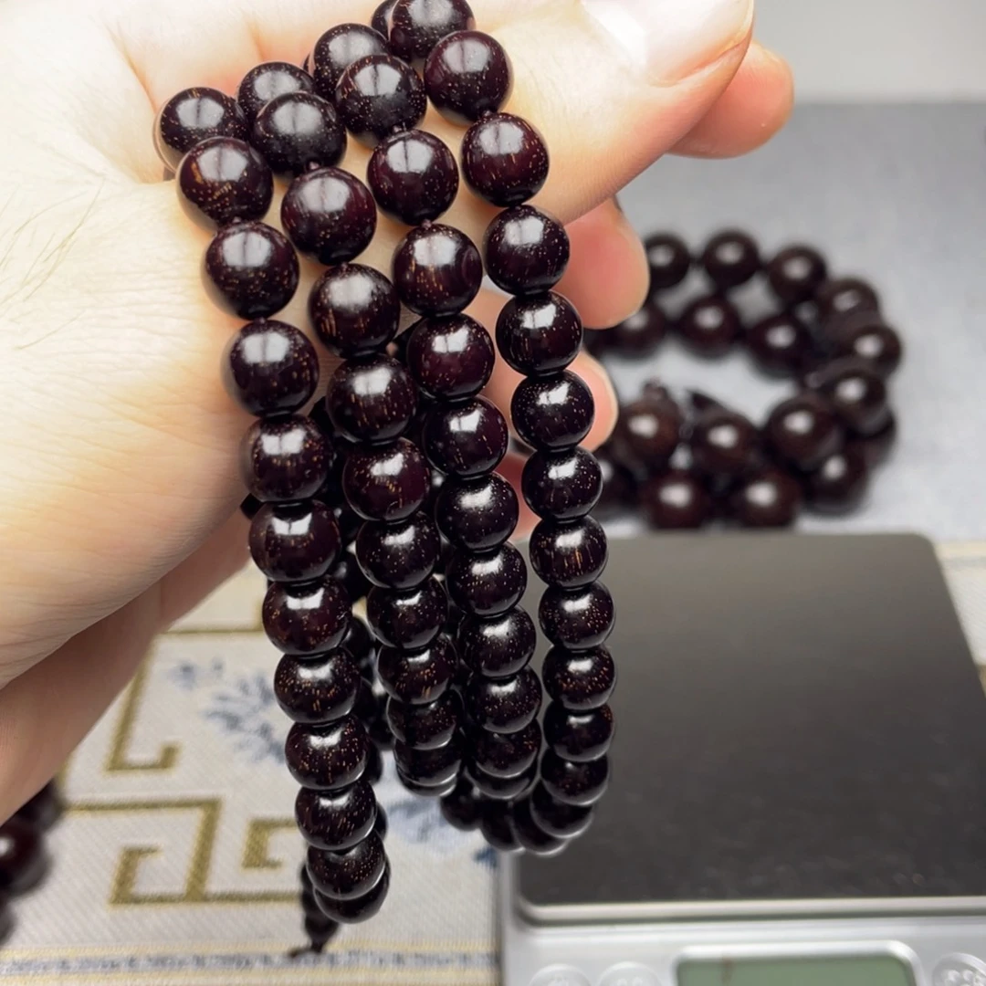 檀香紫檀（小叶紫檀）0.8 108颗 高油密 多金星