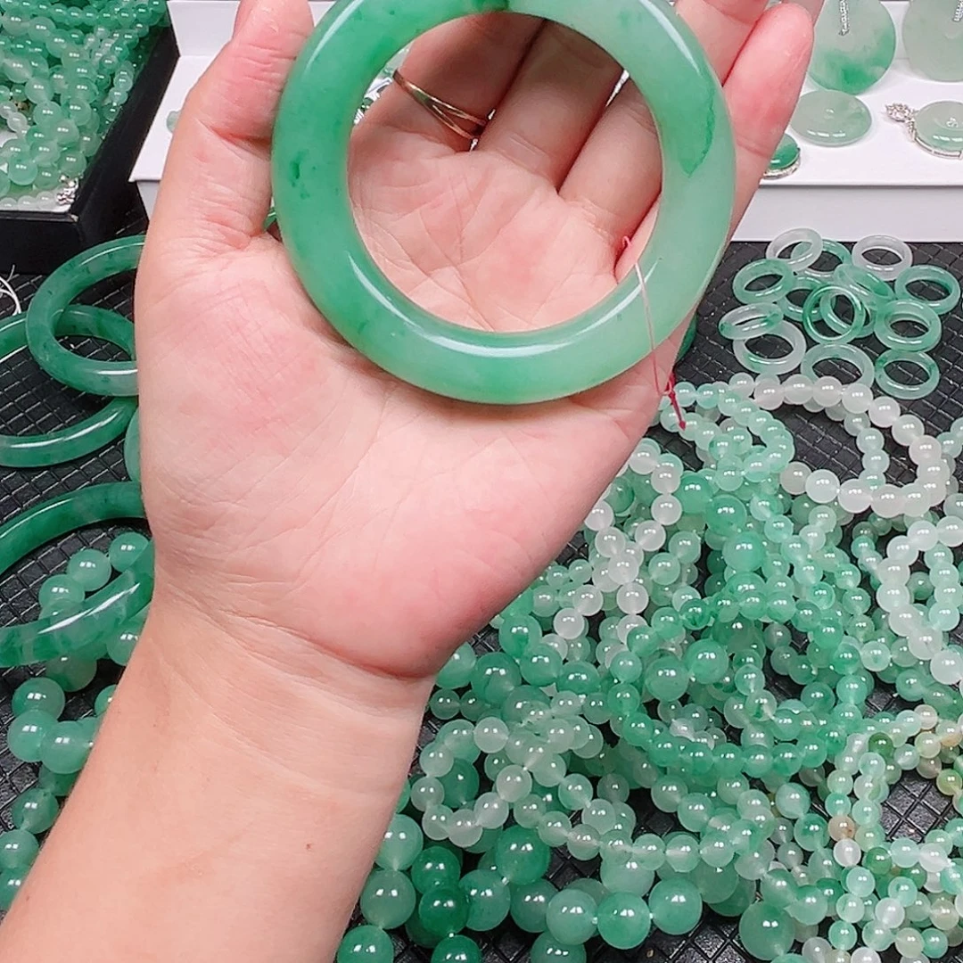 合金手镯石英质玉（非洲翠）