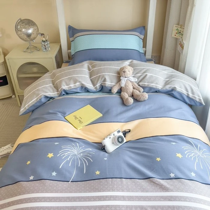 2025大学生宿舍纯棉三件套高中学生用床上用品单人学校上下铺被子