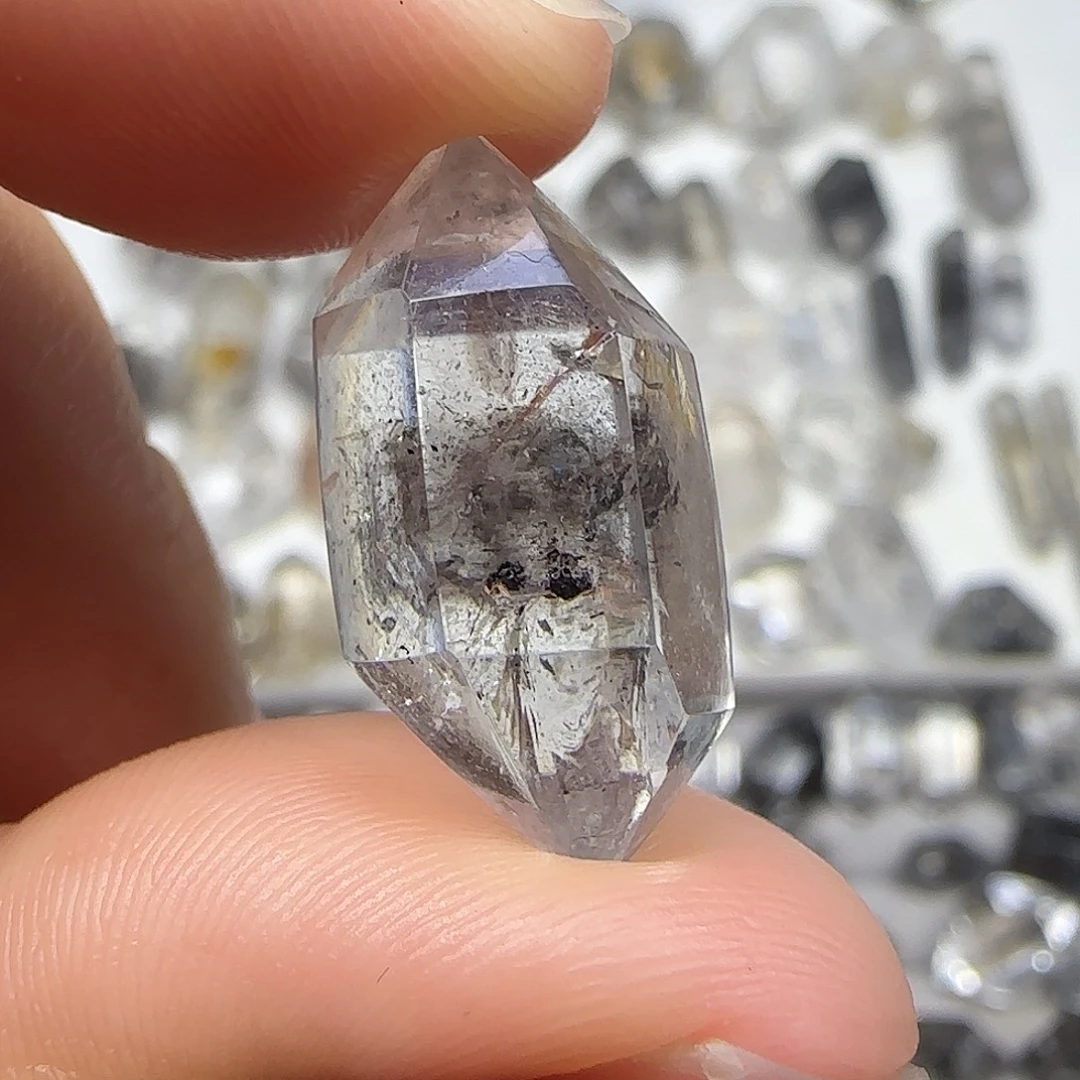 珠宝半成品未镶嵌水晶闪灵双尖随形