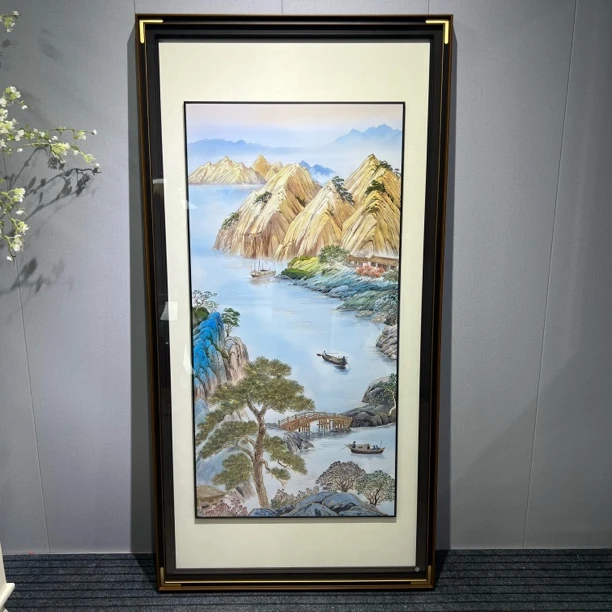 《福地宝居》铜雕画新中式玄关客厅走廊过道装饰壁画装饰画