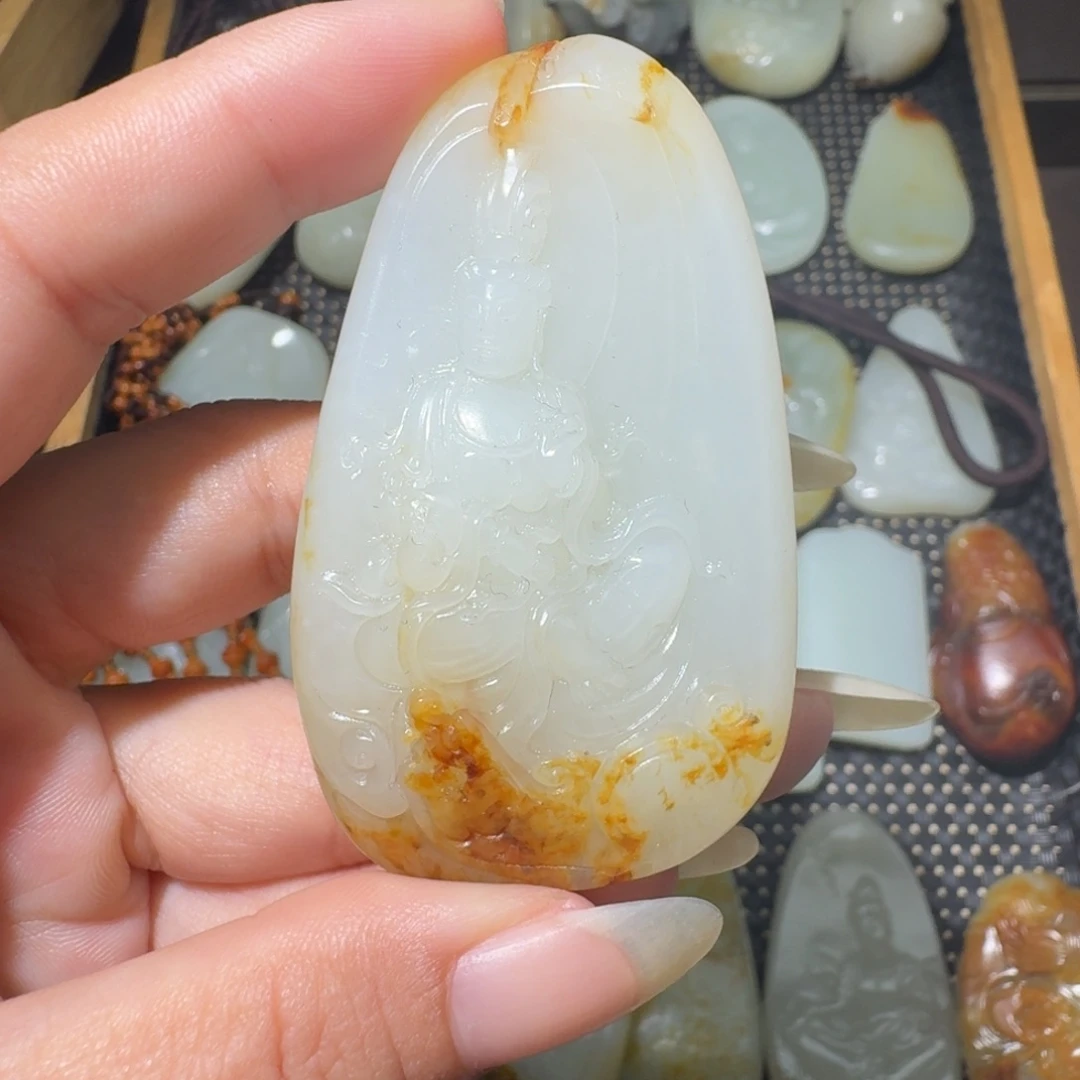 和田玉未镶嵌吊坠(不含链)