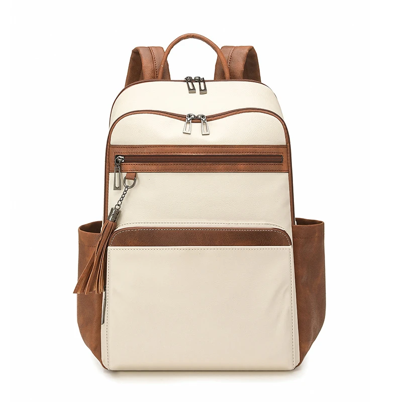 双肩包女大容量简约百搭跨境背包气质女士时尚旅行包包包