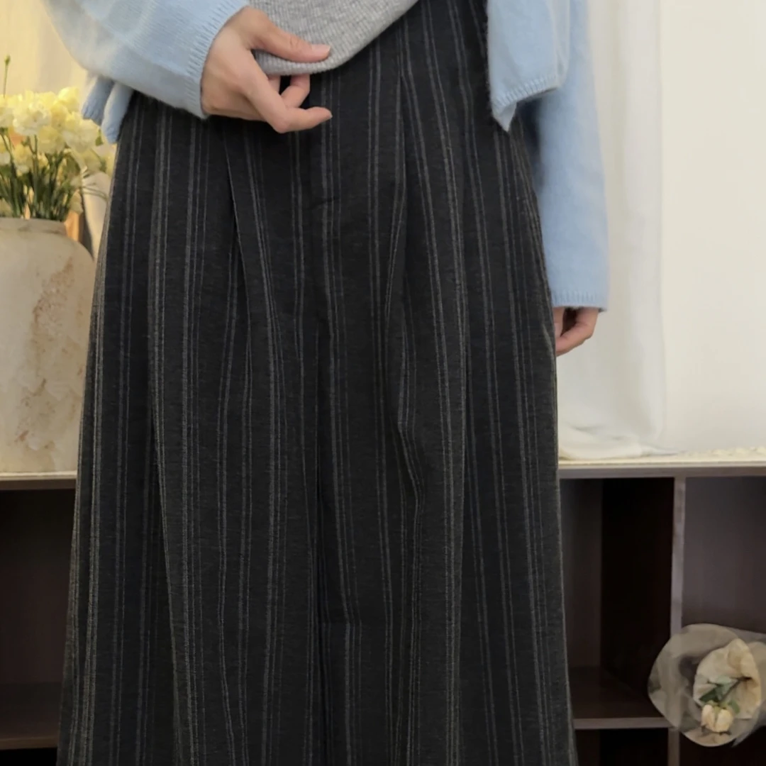 MUZI沐子92097条纹裤子