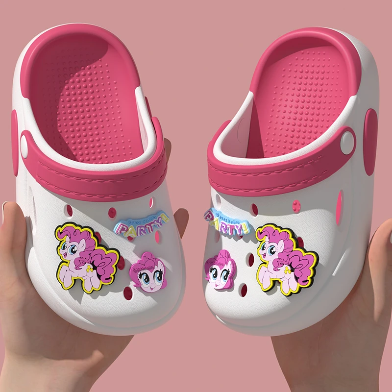 小马宝莉碧琪女士洞洞鞋外穿沙滩儿童防滑溜凉鞋女童女孩包头拖鞋