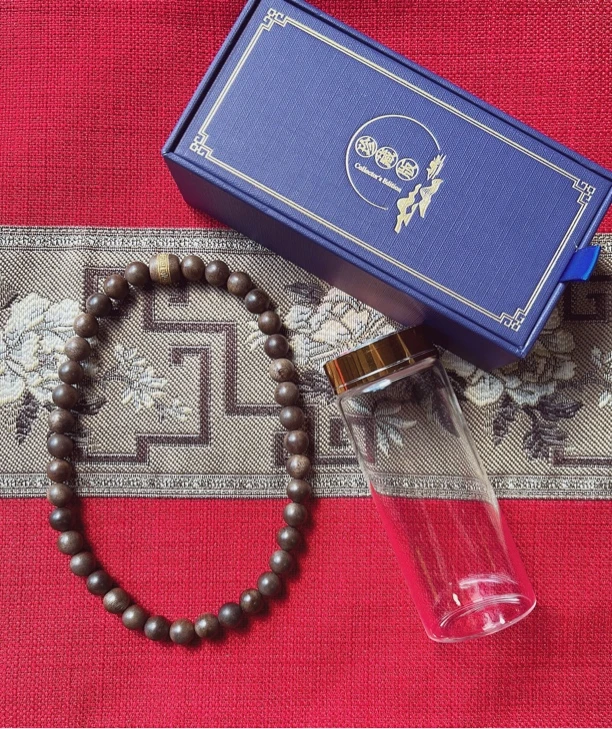 回纹1.0x39颗双圈老料香味好手工珠串DIY编织