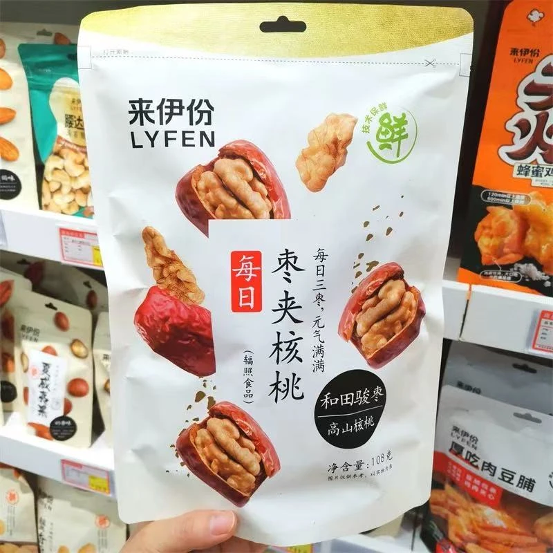 【25.10.22】来伊份每日枣夹核桃108g独立小包装坚果