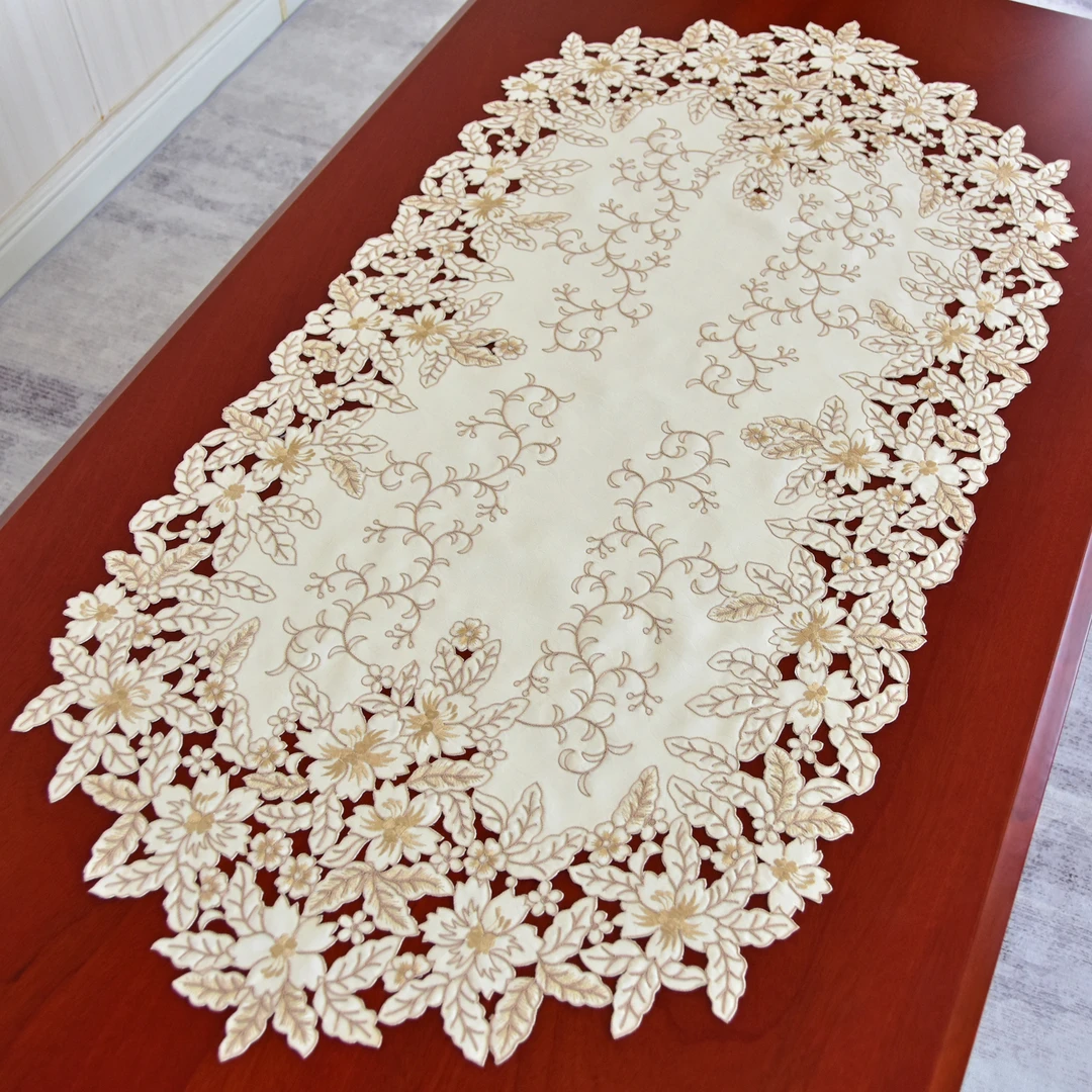 布艺刺绣桌布桌垫桌旗茶几电视柜盖巾椭圆盖布中式欧式美式包邮