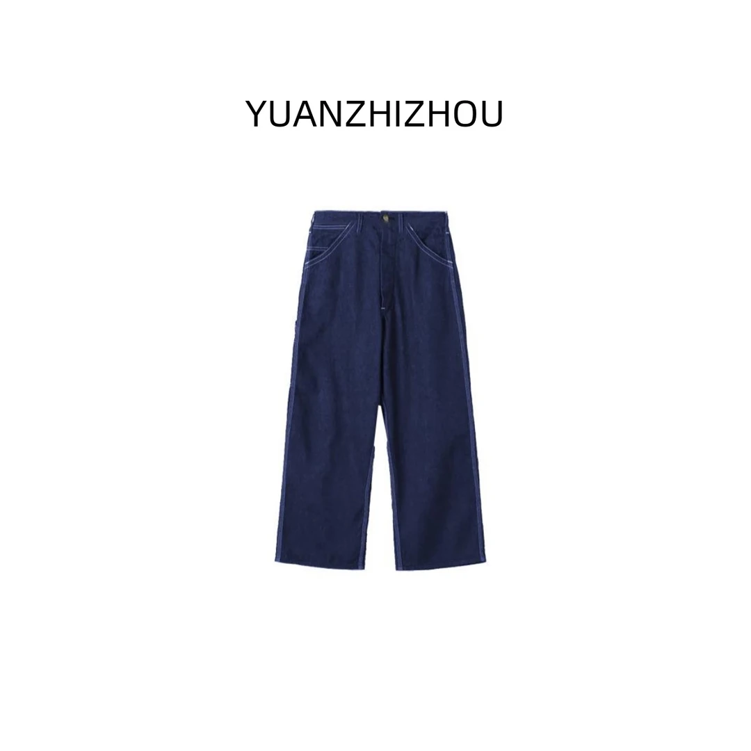 【少女】系列日系高端轻奢夏季清新休闲风口袋阔腿直筒休闲裤