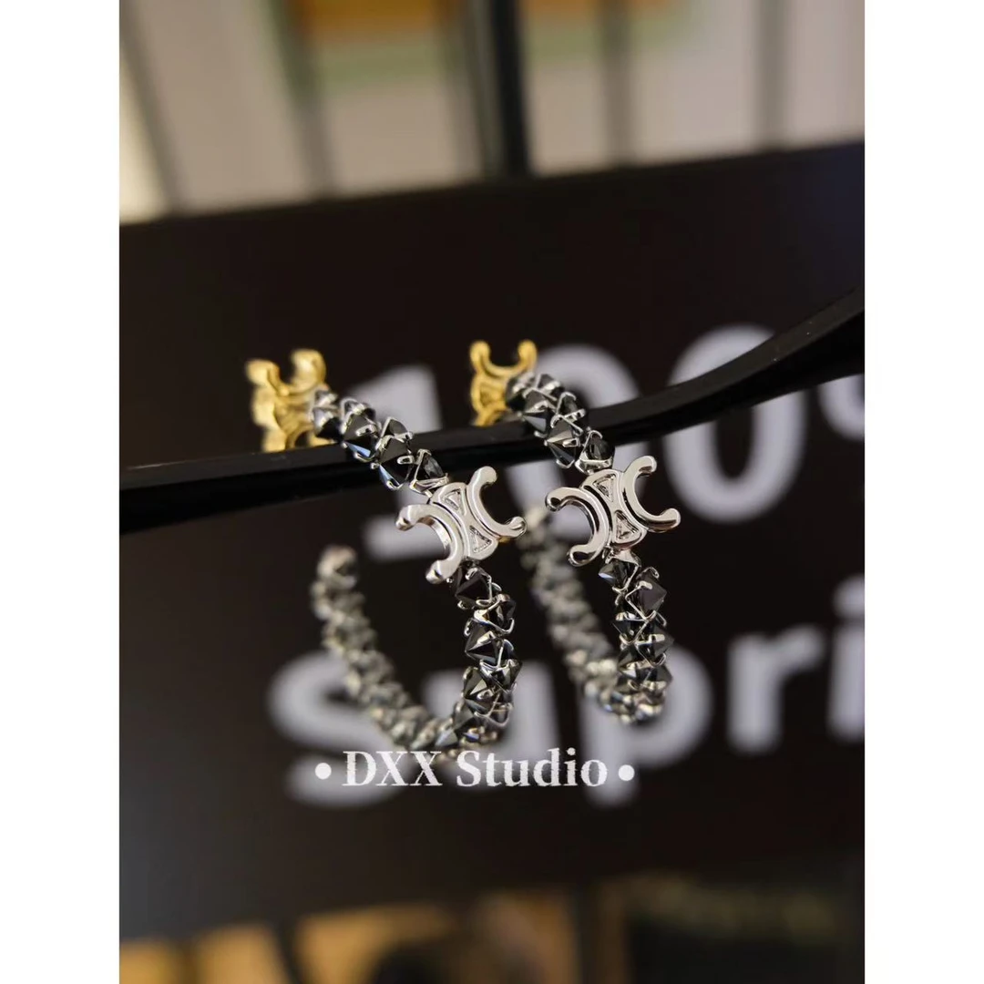 铜合金锆石耳饰 小众设计ins耳圈耳饰47983