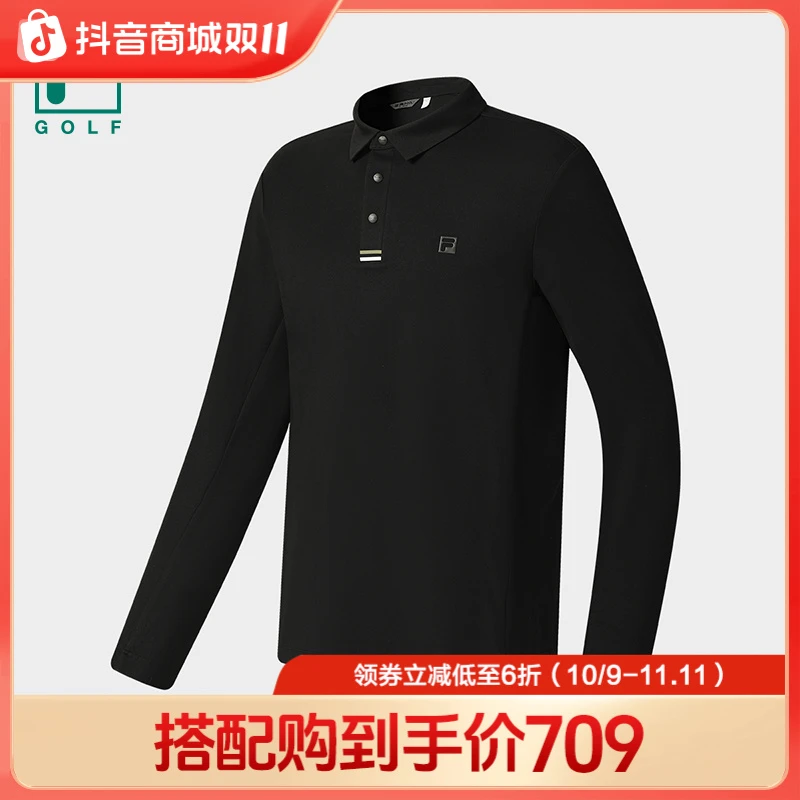 FILA斐乐男款高尔夫POLO秋冬休闲运动针织长袖A51M545201F
