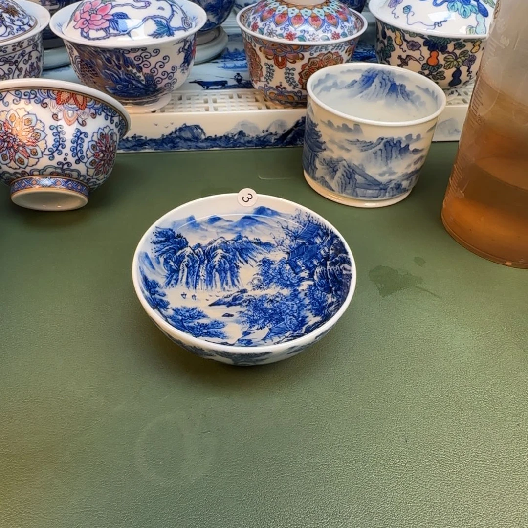 纯手工纯手绘茶具石头3