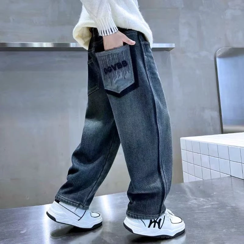 智美星儿童立体牛仔裤春秋潮酷范设计师版牛仔裤LY8819【肉妈】  Q