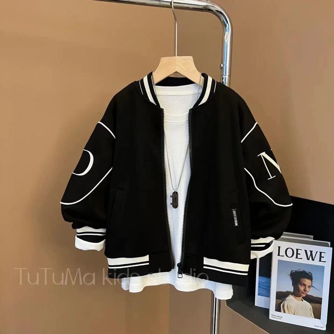 儿童男童秋装棒球外套2025春秋新款休闲秋季帅气男孩上衣洋气