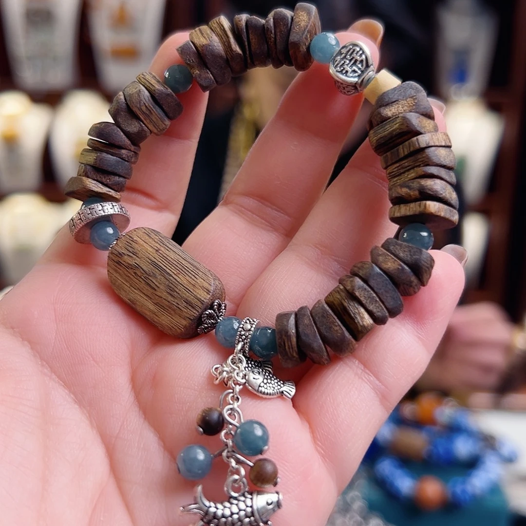 翡翠未镶嵌手链国风