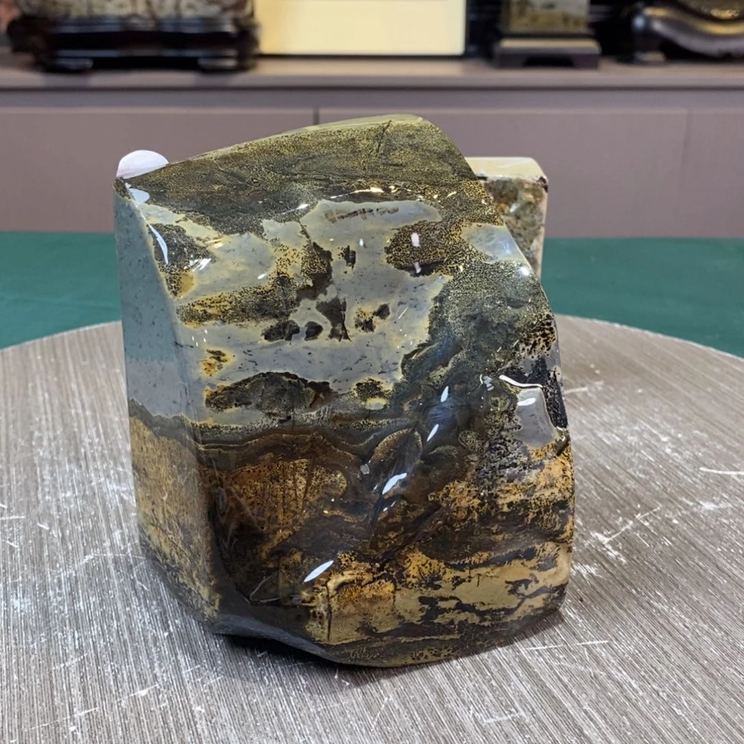 石材广西国画石草花石